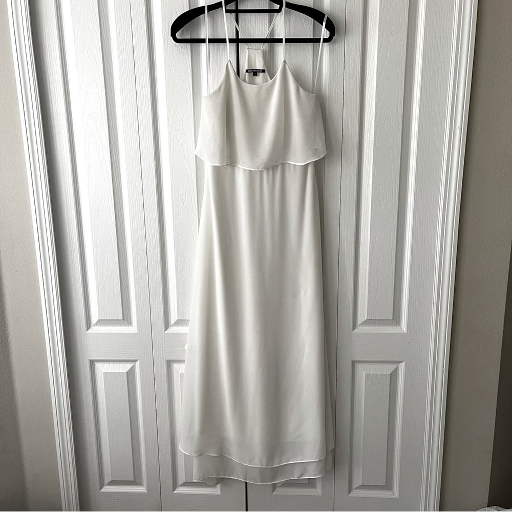 Gianni Bini White Chiffon Maxi Dress 4